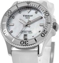 Load image into Gallery viewer, Tissot Seastar 1000 Mother of Pearl White Dial White Rubber Strap Watch for Women - T120.210.17.116.00