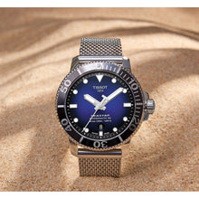 Load image into Gallery viewer, Tissot Seastar 1000 Powermatic 80 Blue Dial SIlver Mesh Bracelet Watch For Men - T120.407.11.041.02