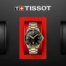 Load image into Gallery viewer, Tissot Seastar 1000 Black Dial Two Tone Steel Strap Watch For Men - T120.410.22.051.00