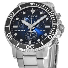 Load image into Gallery viewer, Tissot Seastar 1000 Chronograph Driver Blue Dial Silver Steel Strap Watch For Men - T120.417.11.041.01