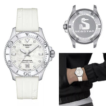 Load image into Gallery viewer, Tissot Seastar 1000 Mother of Pearl White Dial White Rubber Strap Watch for Women - T120.210.17.116.00