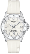 Load image into Gallery viewer, Tissot Seastar 1000 Mother of Pearl White Dial White Rubber Strap Watch for Women - T120.210.17.116.00