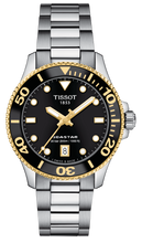 Load image into Gallery viewer, Tissot Seastar 1000 Black Dial Silver Steel Strap Watch For Men - T120.210.127.051.00