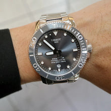 Load image into Gallery viewer, Tissot Seastar 1000 Powermatic 80 Black Dial Silver Steel Strap Watch For Men - T120.407.11.051.00