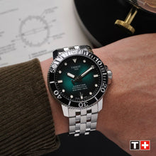 Load image into Gallery viewer, Tissot Seastar 1000 Powermatic 80 Green Dial Silver Steel Strap Watch For Men - T120.407.11.091.01
