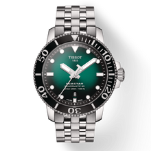 Load image into Gallery viewer, Tissot Seastar 1000 Powermatic 80 Green Dial Silver Steel Strap Watch For Men - T120.407.11.091.01