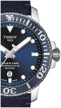 Load image into Gallery viewer, Tissot Seastar 1000 Powermatic 80 Silicium Blue Dial Blue Nylon Strap Watch For Men - T120.407.17.041.01