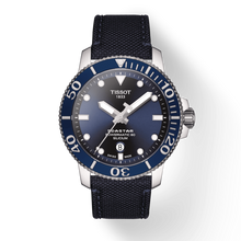 Load image into Gallery viewer, Tissot Seastar 1000 Powermatic 80 Silicium Blue Dial Blue Nylon Strap Watch For Men - T120.407.17.041.01