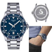 Load image into Gallery viewer, Tissot Seastar 1000 Blue Dial Silver Steel Strap Watch For Men - T120.410.11.041.00