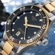 Load image into Gallery viewer, Tissot Seastar 1000 Black Dial Two Tone Steel Strap Watch For Men - T120.410.22.051.00