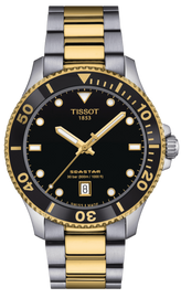 Tissot Seastar 1000 Black Dial Two Tone Steel Strap Watch For Men - T120.410.22.051.00