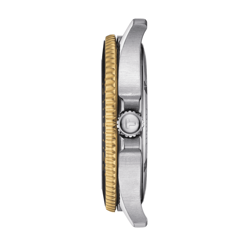 Tissot Seastar 1000 Black Dial Two Tone Steel Strap Watch For Men - T120.410.22.051.00
