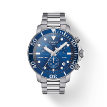 Load image into Gallery viewer, Tissot Seastar 1000 Chronograph Blue Dial Silver Steel Strap Watch For Men - T120.417.11.041.00