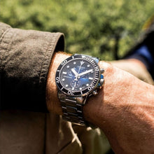 Load image into Gallery viewer, Tissot Seastar 1000 Chronograph Driver Blue Dial Silver Steel Strap Watch For Men - T120.417.11.041.01