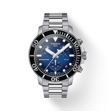 Load image into Gallery viewer, Tissot Seastar 1000 Chronograph Driver Blue Dial Silver Steel Strap Watch For Men - T120.417.11.041.01