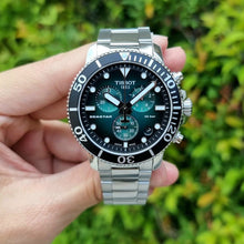 Load image into Gallery viewer, Tissot Seastar 1000 Chronograph Green Dial Silver Steel Strap Watch For Men - T120.417.11.091.01