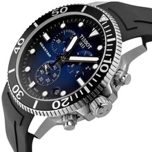 Load image into Gallery viewer, Tissot Seastar 1000 Chronograph Blue Dial Black Rubber Strap Watch For Men - T120.417.17.041.00