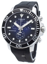 Load image into Gallery viewer, Tissot Seastar 1000 Chronograph Blue Dial Black Rubber Strap Watch For Men - T120.417.17.041.00