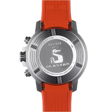 Load image into Gallery viewer, Tissot Seastar 1000 Chronograph Black Dial Orange Rubber Strap Watch For Men - T120.417.17.051.01