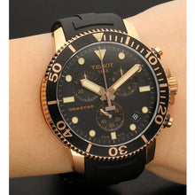 Load image into Gallery viewer, Tissot Seastar 1000 Chronograph Black Dial Black Rubber Strap Watch For Men - T120.417.37.051.00