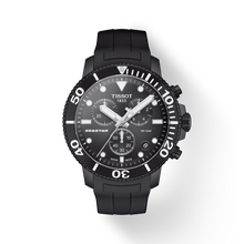 Load image into Gallery viewer, Tissot Seastar 1000 Chronograph Black Dial Black Rubber Strap Watch For Men - T120.417.37.051.02