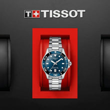 Load image into Gallery viewer, Tissot Seastar 1000 Lady Blue Dial Silver Steel Strap Watch For Women - T120.210.11.041.00