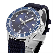 Load image into Gallery viewer, Tissot Seastar 1000 Powermatic 80 Silicium Blue Dial Blue Nylon Strap Watch For Men - T120.407.17.041.01