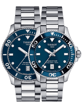 Load image into Gallery viewer, Tissot Seastar 1000 Blue Dial Silver Steel Strap Watch For Men - T120.410.11.041.00