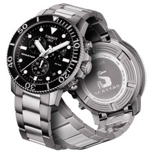 Load image into Gallery viewer, Tissot Seastar 1000 Chronograph Black Dial Silver Steel Strap Watch For Men - T120.417.11.051.00
