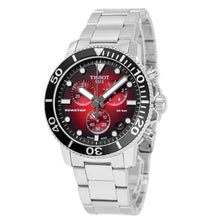 Load image into Gallery viewer, Tissot Seastar 1000 Chronograph Red Dial Silver Steel Strap Watch For Men - T120.417.11.421.00