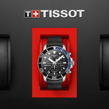 Load image into Gallery viewer, Tissot Seastar 1000 Chronograph Black Dial Black Rubber Strap Watch For Men - T120.417.17.051.02
