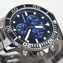 Load image into Gallery viewer, Tissot Seastar 1000 Chronograph Driver Blue Dial Silver Steel Strap Watch For Men - T120.417.11.041.01