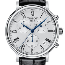 Load image into Gallery viewer, Tissot Carson Premium Chronograph Silver Dial Black Leather Strap Watch For Men - T122.417.16.033.00