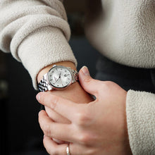 Load image into Gallery viewer, Tissot Carson Premium Automatic Lady Diamonds Silver Dial Silver Steel Strap Watch for Women - T122.207.11.036.00