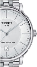 Load image into Gallery viewer, Tissot T Classic Carson Premium Powermatic 80 White Dial Silver Steel Strap Watch For Men - T122.407.11.031.00