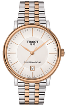 Load image into Gallery viewer, Tissot Carson Premium Powermatic 80 White Dial Two Tone Steel Strap Watch For Men - T122.407.22.031.01