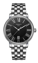 Load image into Gallery viewer, Tissot Carson Premium Black Dial Silver Steel Strap Watch For Men - T122.410.11.053.00