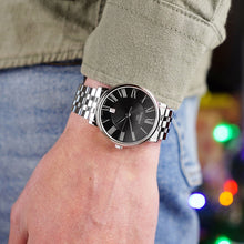 Load image into Gallery viewer, Tissot Carson Premium Black Dial Silver Steel Strap Watch For Men - T122.410.11.053.00