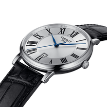 Load image into Gallery viewer, Tissot Carson Premium Silver Dial Black Leather Strap Watch For Men - T122.410.16.033.00