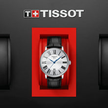 Load image into Gallery viewer, Tissot Carson Premium Silver Dial Black Leather Strap Watch For Men - T122.410.16.033.00