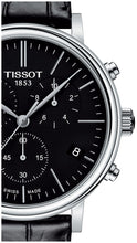Load image into Gallery viewer, Tissot Carson Premium Chronograph Black Dial Black Leather Strap Watch For Men - T122.417.16.051.00