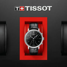 Load image into Gallery viewer, Tissot Carson Premium Chronograph Black Dial Black Leather Strap Watch For Men - T122.417.16.051.00