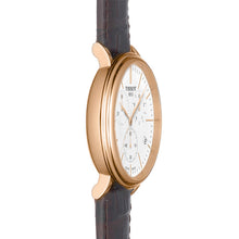 Load image into Gallery viewer, Tissot Carson Premium Chronograph White Dial Brown Leather Strap Watch For Men - T122.417.36.011.00