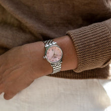 Load image into Gallery viewer, Tissot Carson Premium Lady Mother of Pearl Pink Dial Silver Steel Strap Watch For Women - T122.210.11.159.00