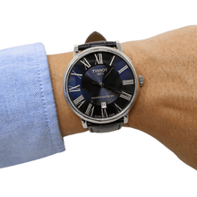 Load image into Gallery viewer, Tissot Carson Premium Powermatic 80 Blue Dial Blue Leather Strap Watch For Men - T122.407.16.043.00