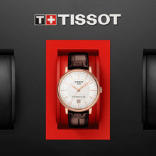 Load image into Gallery viewer, Tissot Carson Premium Powermatic 80 White Dial Brown Leather Strap Watch For Men - T122.407.36.031.00