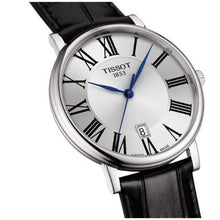 Load image into Gallery viewer, Tissot Carson Premium Silver Dial Black Leather Strap Watch For Men - T122.410.16.033.00