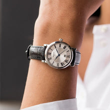 Load image into Gallery viewer, Tissot Carson Premium Lady Silver Dial Black Leather Strap Watch For Women - T122.210.16.033.00