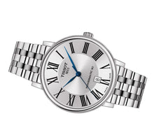 Load image into Gallery viewer, Tissot T Classic Carson Premium Powermatic 80 Silver Dial Silver Steel Strap Watch For Men - T122.407.11.033.00