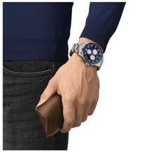 Load image into Gallery viewer, Tissot Supersport Chrono Blue Dial Silver Steel Strap Watch For Men - T125.617.11.041.00